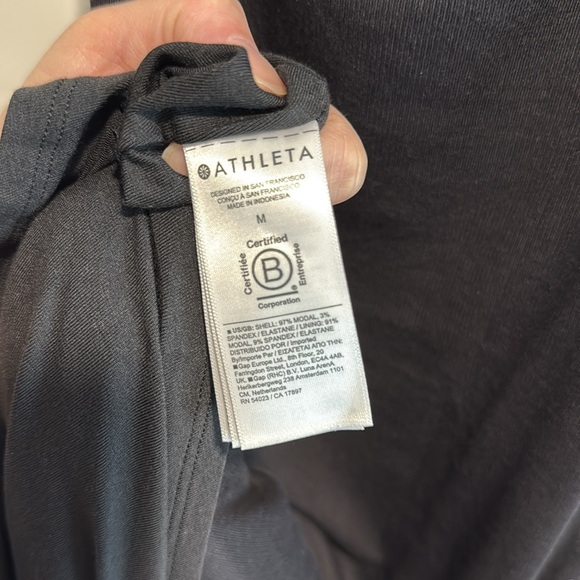 Athleta SANTORINI THERA RIB DRESS Black New Medium - Picture 11 of 11